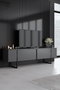 Hanah Home Conjunto de Muebles de Salón Luxe en Nogal y Negro